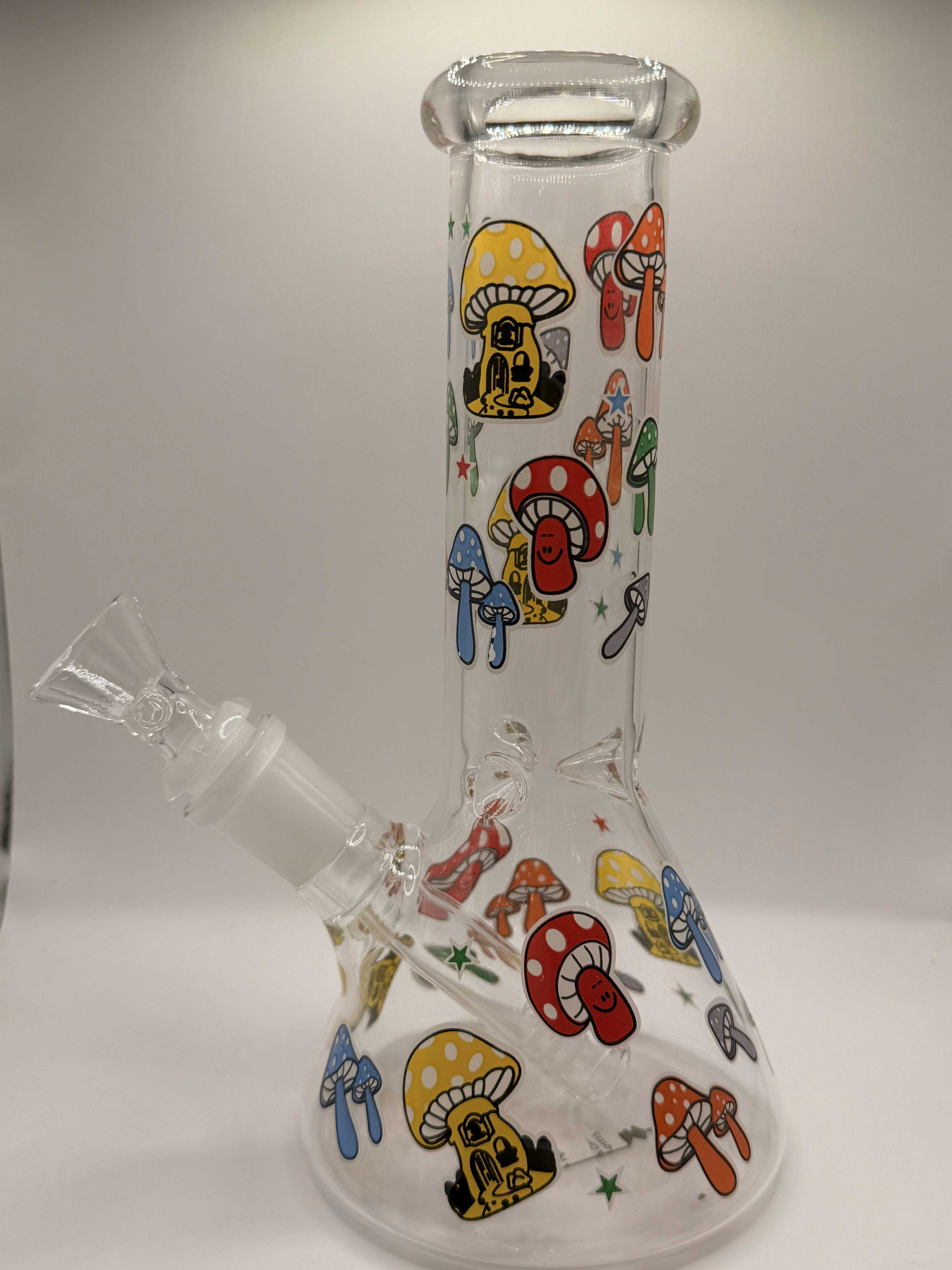 8" Mushroom Water Pipe - 8" Mushroom Glow In The Dark Water Pipe