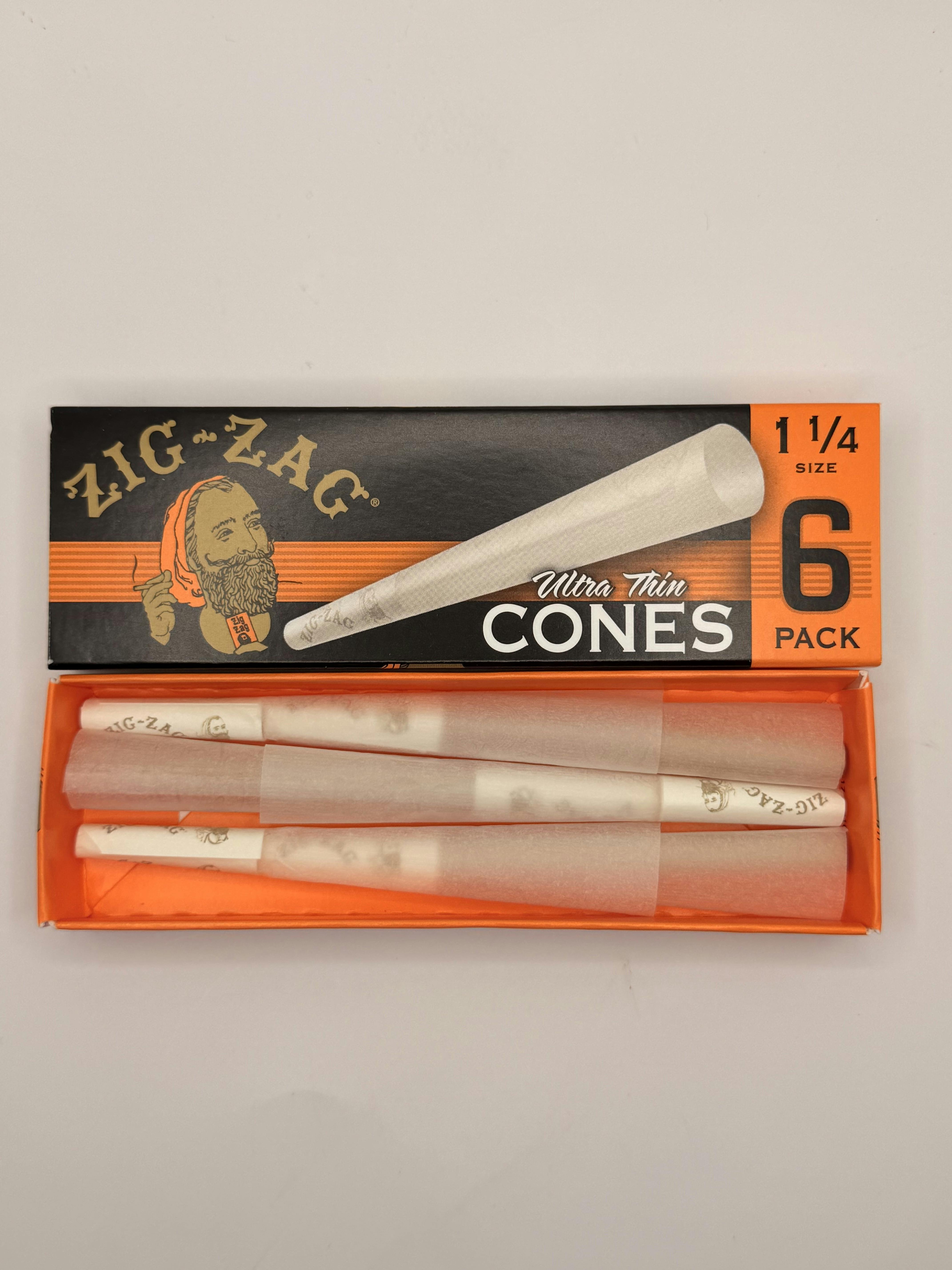 Zig Zag Pre-roll Cones - 6 Per Pack