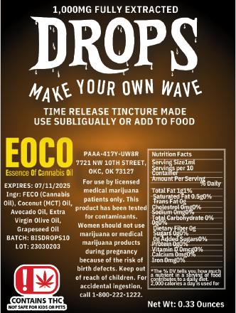 Tincture - Drops Full Spectrum Time Release Tincture 1000MG