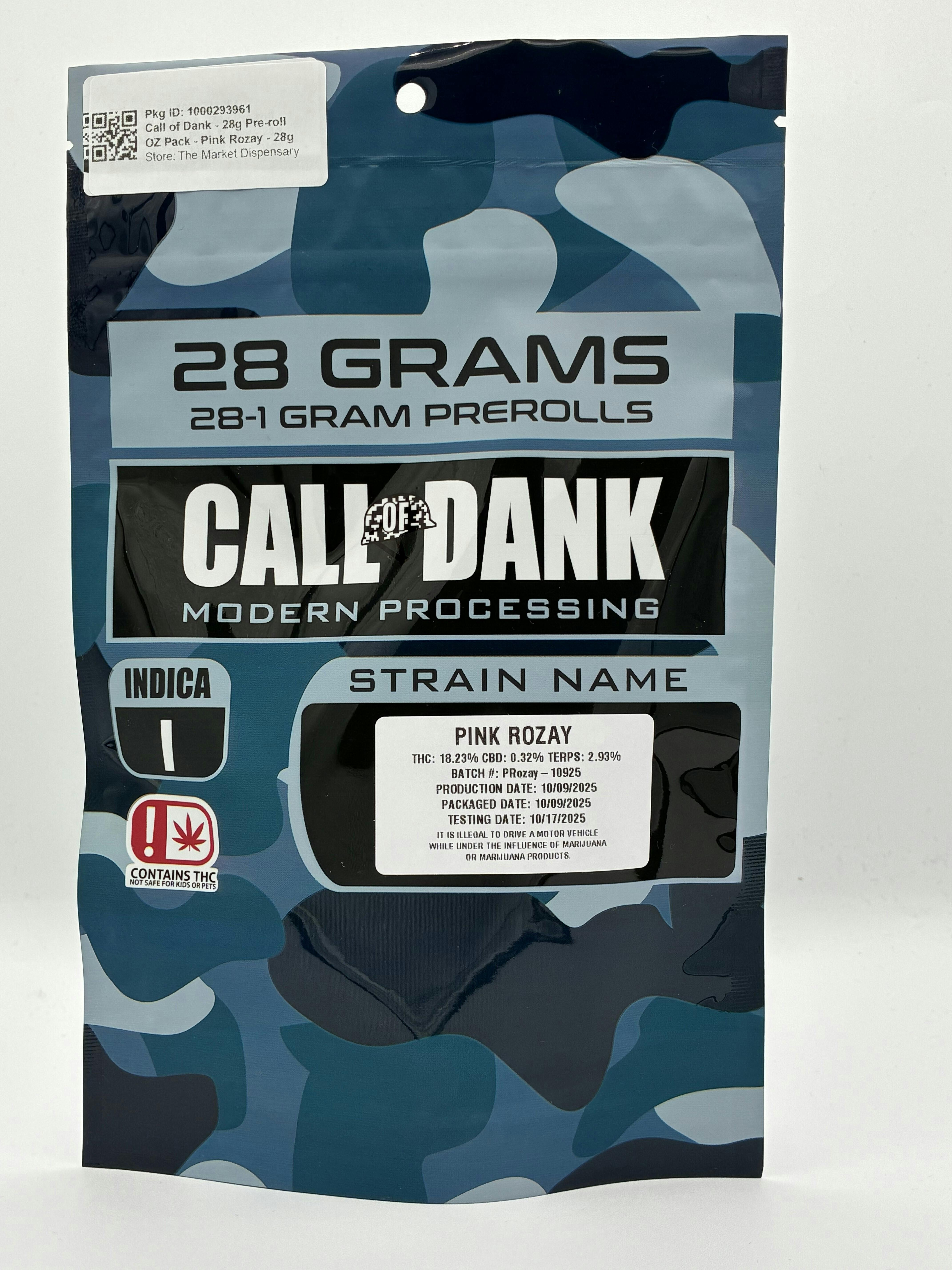 Call of Dank - 28g Pre-roll OZ Pack - Pink Rozay - 28g