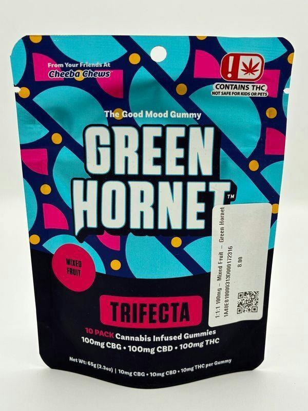 1:1:1 100mg- Mixed Fruit - Green Hornet