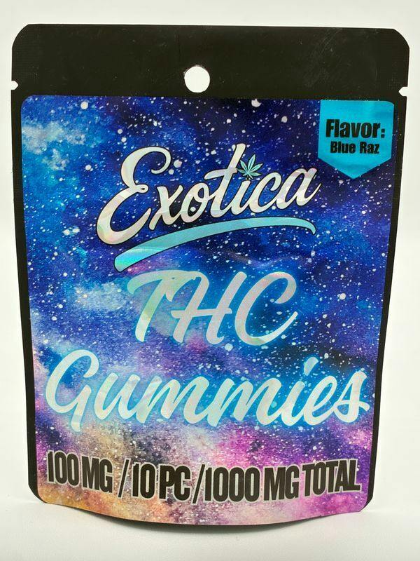 Blue Razz - 1000mg Gummies - Exotica