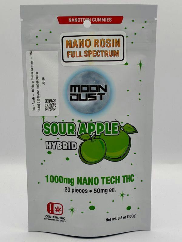 Sour Apple- 1000mg Rosin Gummy - Moondust