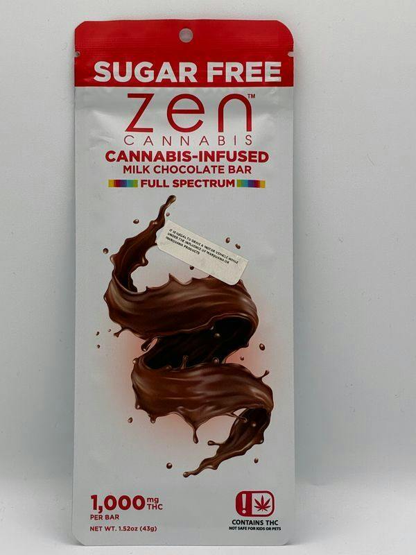 Milk Chocolate Sugar Free - 1000mg Chocolate - Zen