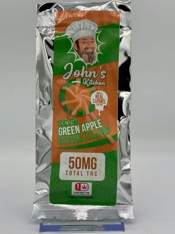 Caramel Green Apple - 75mg Lollipop - JKJ Processing