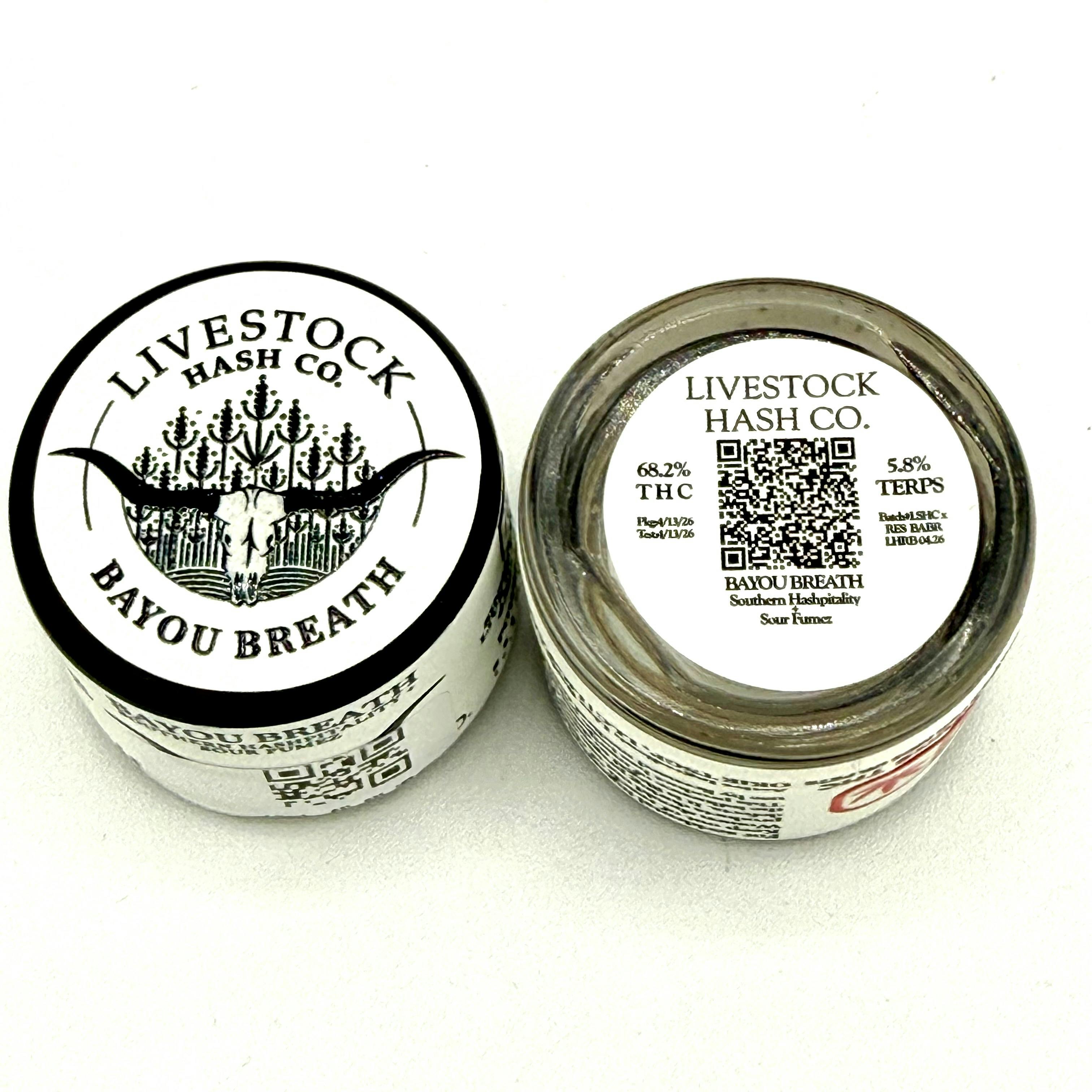 Livestock x Resonant - Batter - Live Hash Rosin - Bayou Breath - 1g
