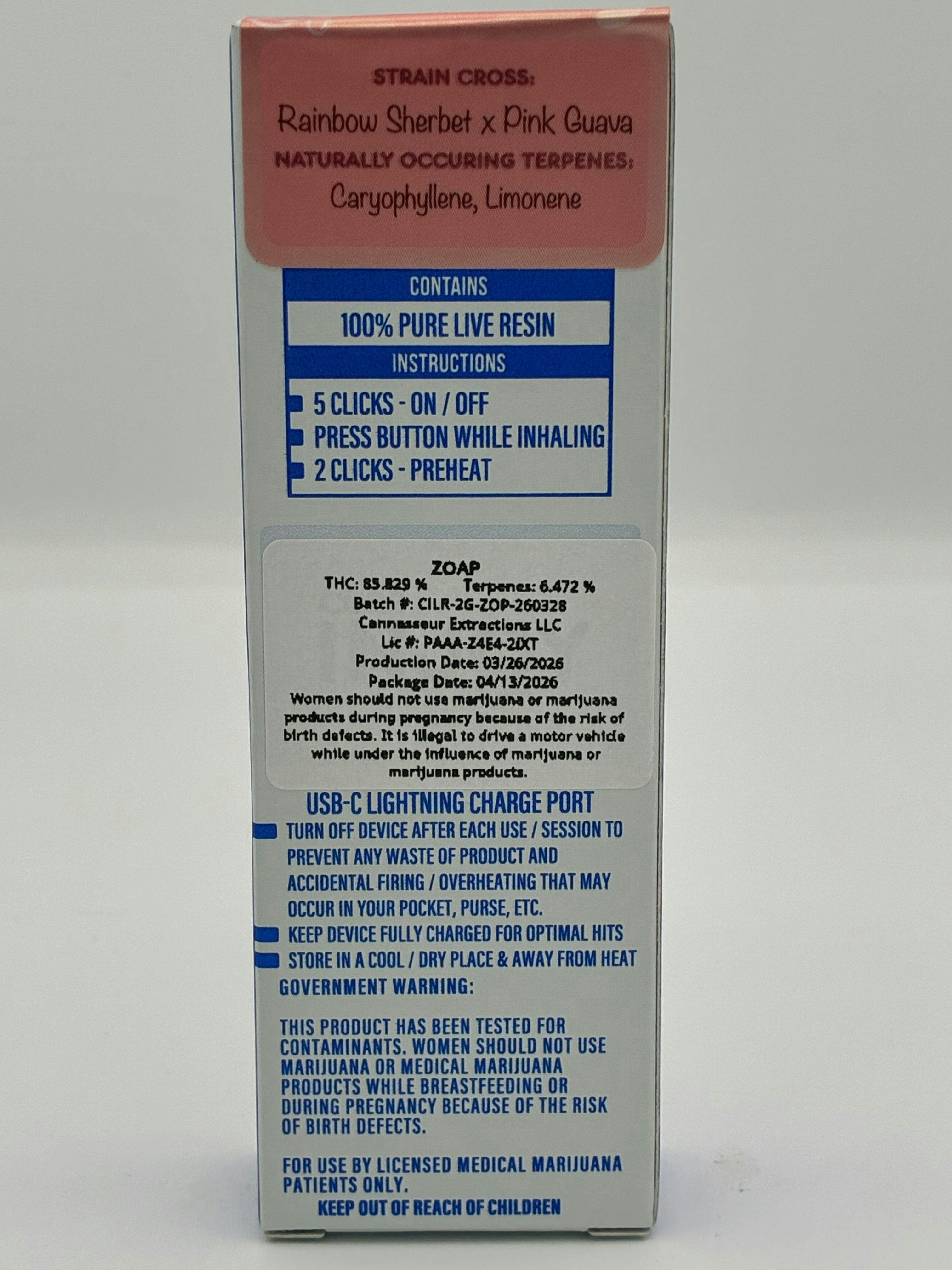 Zoap | Live Resin AIO | 2g by Cure Injoy