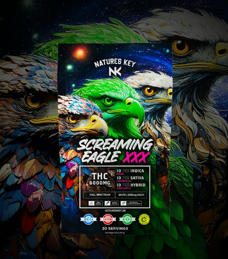 6000mg THC NANO Screamin Eagle Variety - Gummies