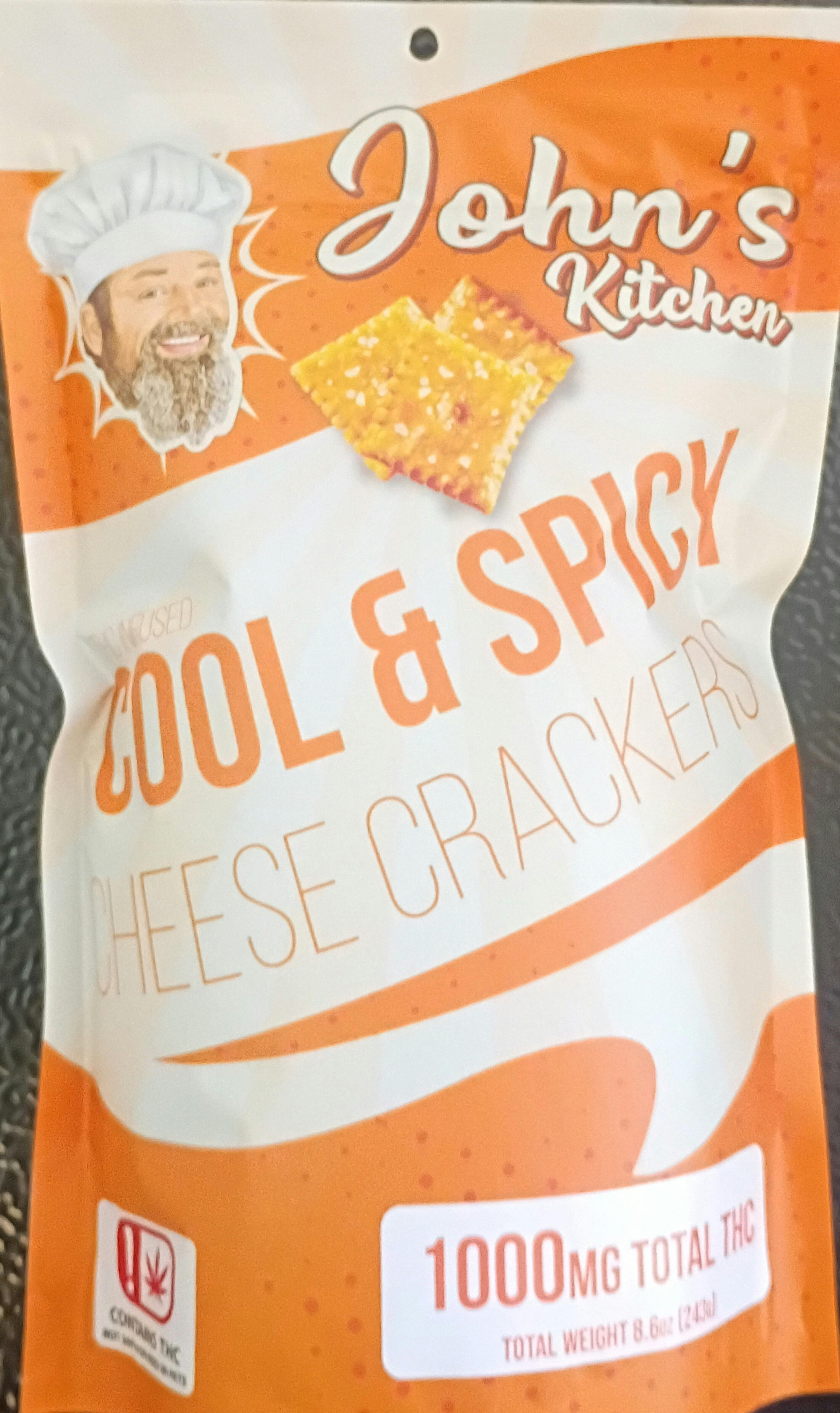 1000mg Cool & Spicy Cheese Crackers John's Kitchen | Baked Goods | 1000mg/e