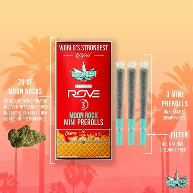 Rove | Cherry Gelato | Moon Rock Infused Minis | 0.5g each | 3pk