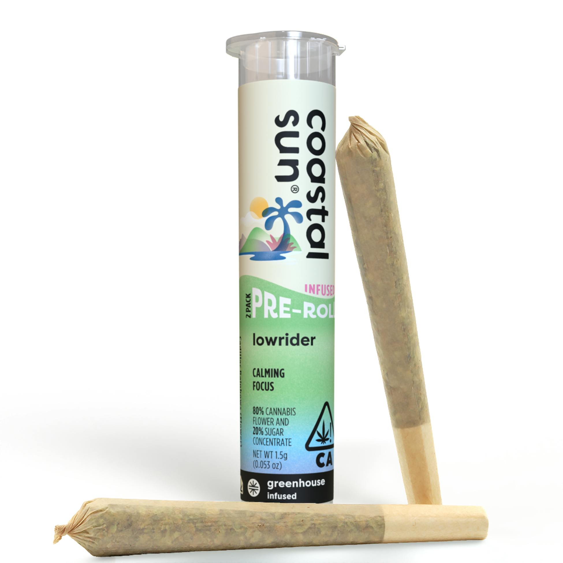 Coastal Sun: Lowrider - Infused Joints - 0.75g - 2pk