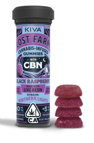 Black Raspberry'Northern Lights’10:5THC:CBN Gummies| 100mg | 10ct | 10mg/ea