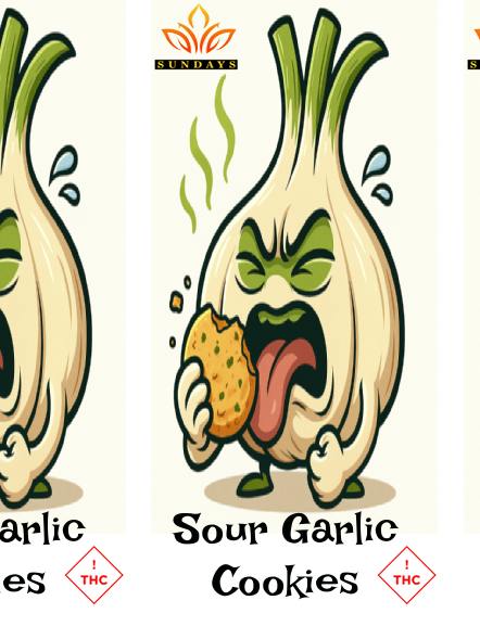 Sour Garlic Cookies | Joints | 1g | 20pk