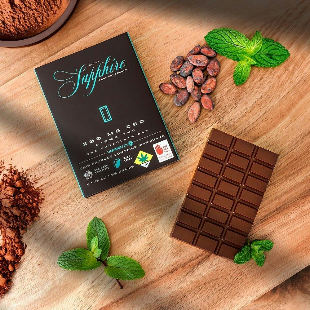 Sapphire CBD 20:1 Dark chocolate Mint | Chocolates | 10mg/ea