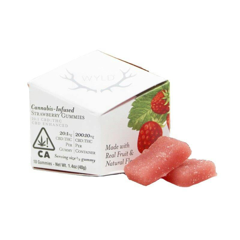 Strawberry 20:1 CBD + Hybrid Enhanced Gummies | 10mg | 10ct | 1g/ea by Wyld
