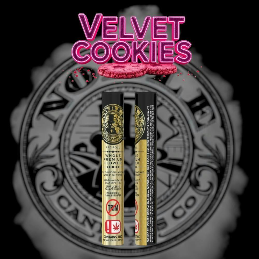 Noble Co. | Velvet Cookies | THC: 31.50% TERPS: 1.64% | 1G Pre-Roll (Tax Included)