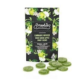 Sour Green Apple Gummies 1:1 CBG:THC | 100mg | 10ct | 10mg/ea by Smokiez Edibles