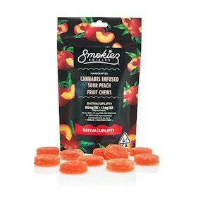 Sour Peach Gummies | 100mg | 10ct | 10mg/ea by Smokiez Edibles