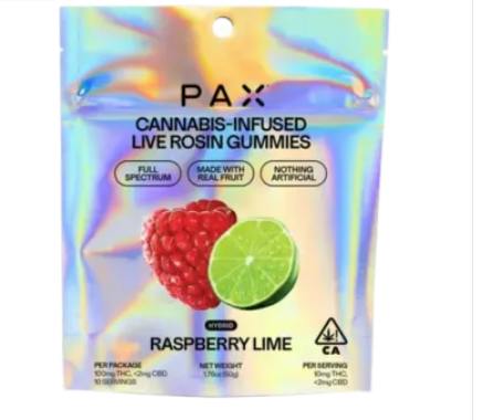 Raspberry Lime | Live Rosin Gummies | 10mg each | 10pk | 100mg