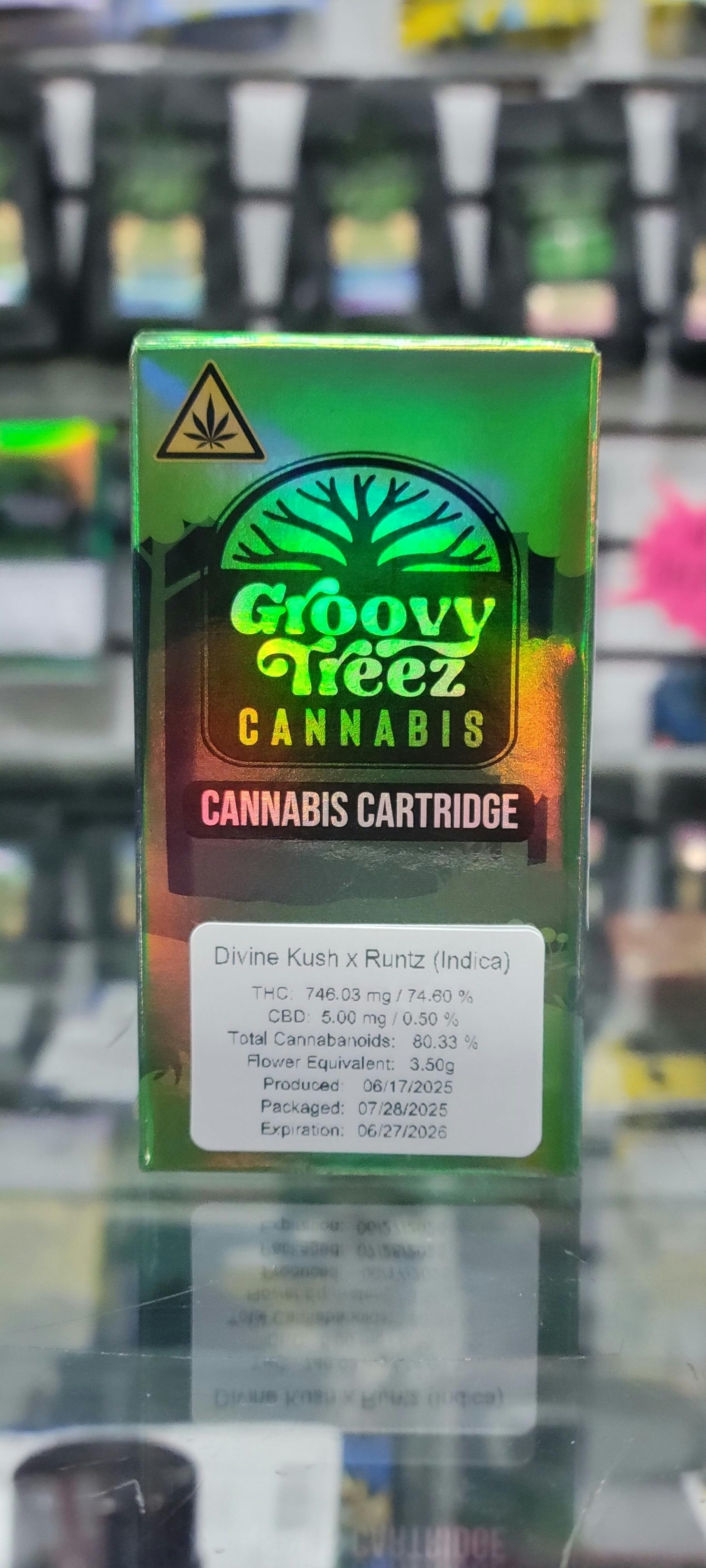 Groovy Treez - Divine Kush x Runtz - 1g OG Cart