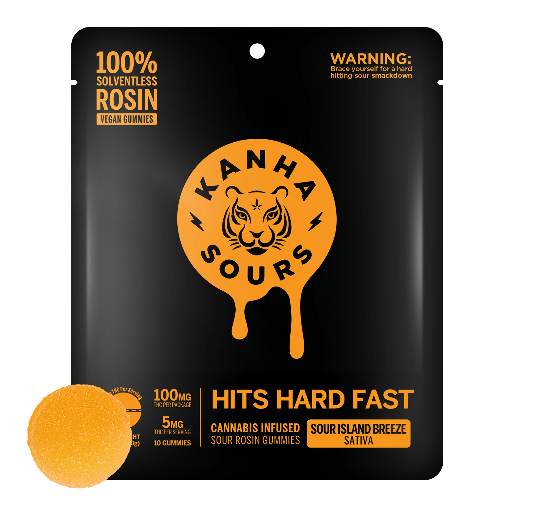 Rosin Sours | Sour Island Breeze Gummies | 100mg | 10ct | 10mg/ea
