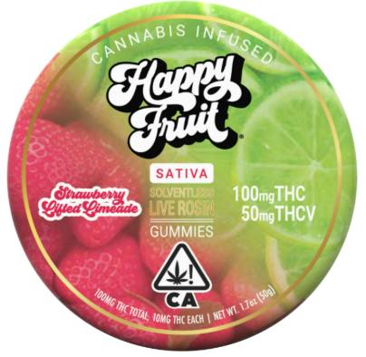 Strawberry Limeade Rosin Gummies 100 MG THC + 50 MG THC-V