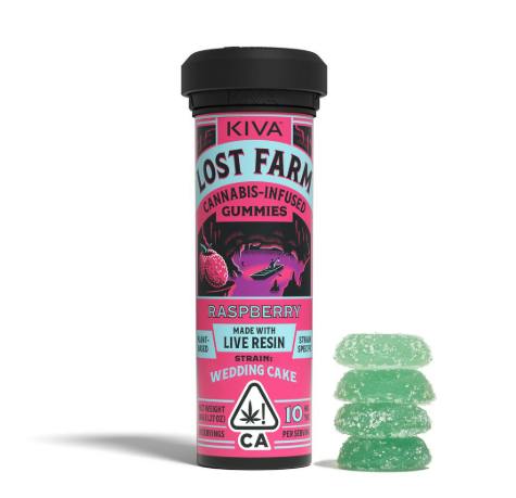 Raspberry 'Wedding Cake' Live Resin Gummies | 100mg | 10ct | 10mg/ea