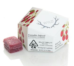 Raspberry Sativa Enhanced Gummies | 400mg | 10ct | 40mg/ea