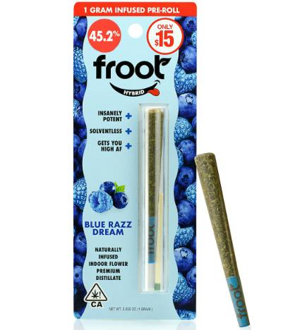 Froot Blue Razz Dream Infused 1-gram Pre-roll