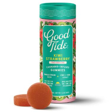 Kiwi Strawberry 1:1:1 THC:CBD:CBG Gummies | 100mg | 10ct | 10mg/ea