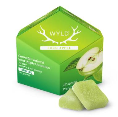 Sour Apple Sativa Enhanced Gummies | 100mg | 10ct | 10mg/ea