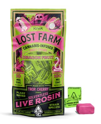 Dragonfruit 'Trop Cherry' Live Rosin Chews | 100mg | 10ct | 10mg/ea