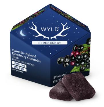 Elderberry 2:1 THC:CBN Indica Enhanced Gummies | 100mg | 10ct | 10mg/ea