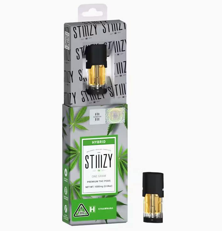 Vape Cartridge - STRAWNANA 1G Original THC Pod - STIIIZY