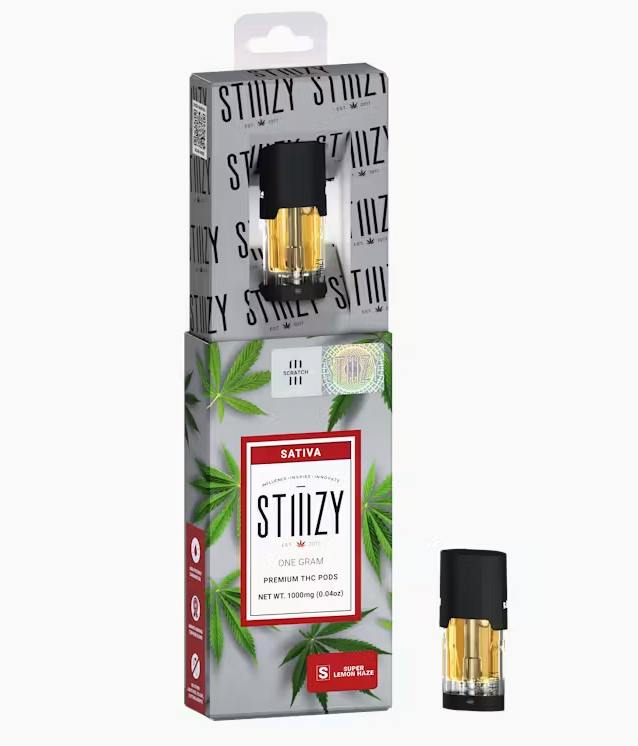 Vape Cartridge - SUPER LEMON HAZE 1G Live Resin Pod - STIIIZY