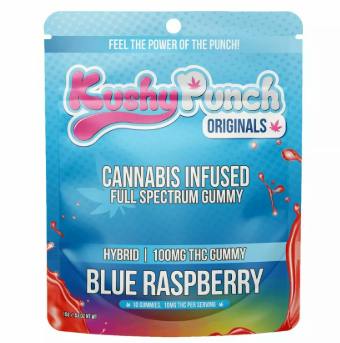 KUSHY PUNCH | BLUE RASPBERRY | GUMMIES | 100MG
