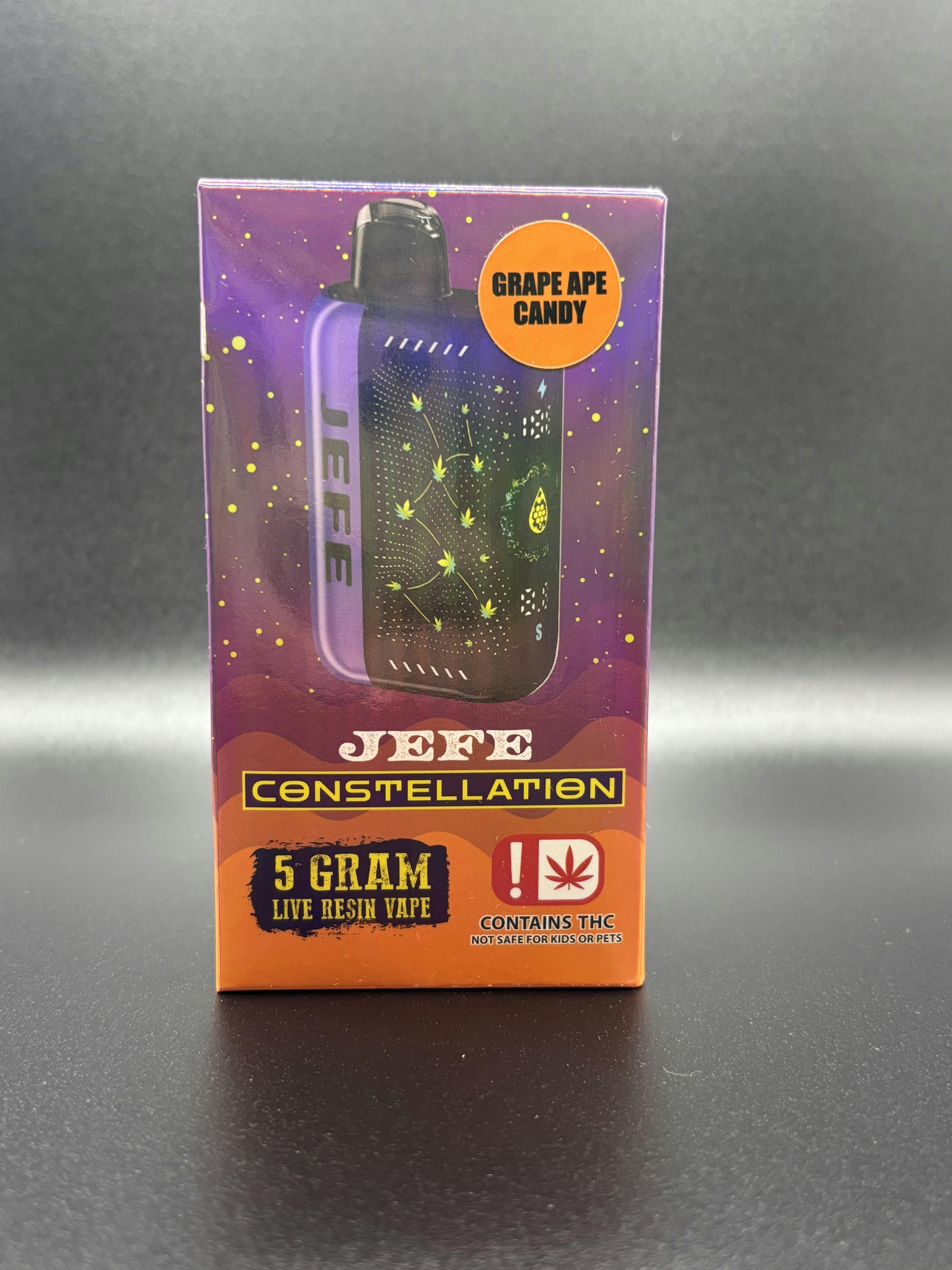 Jefe 5g Constellation - Live Resin Disposable - Grape Ape Candy