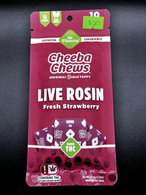 Cheeba Chews - Fresh Strawberry - Live Rosin Chews