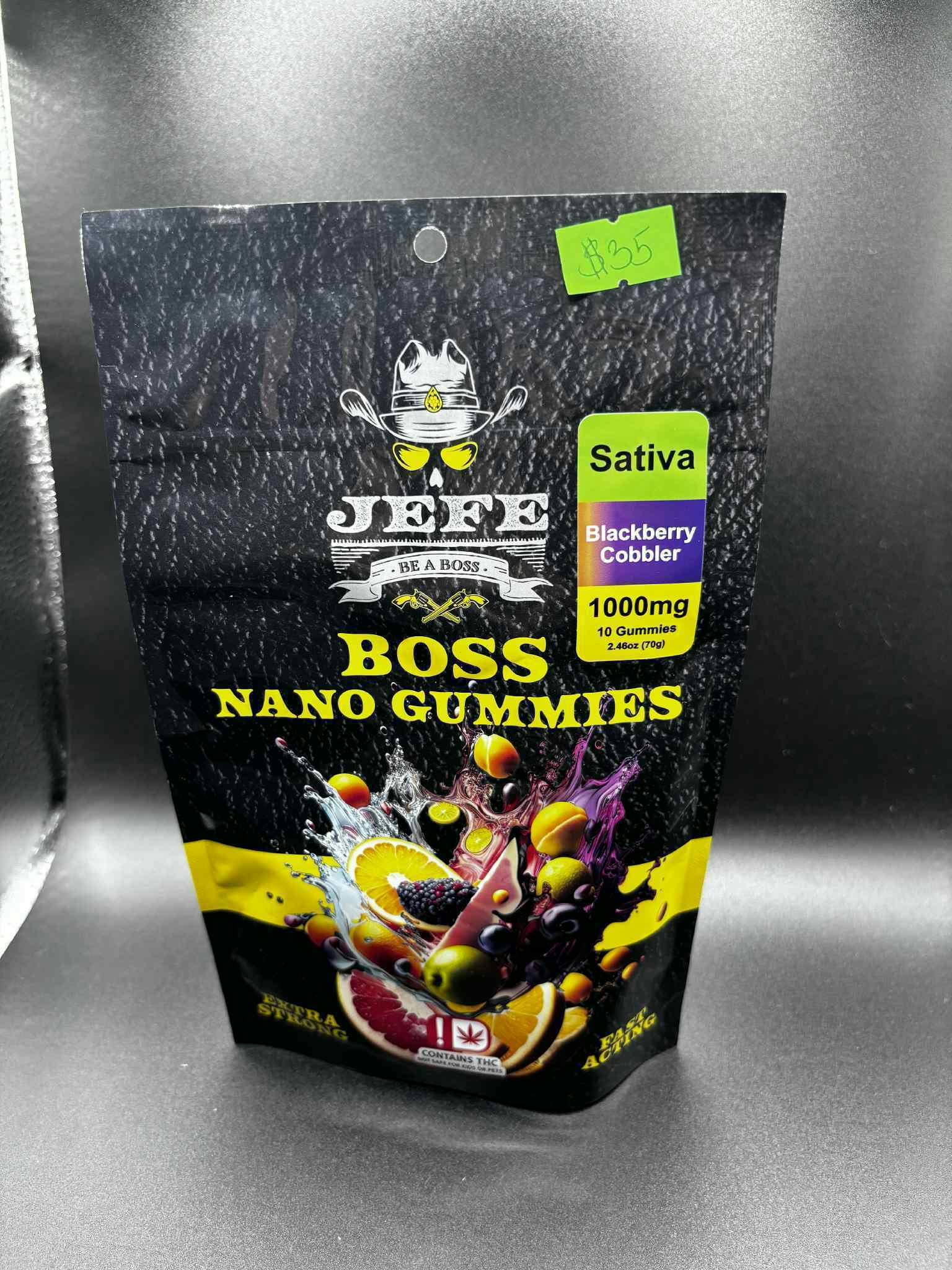 Jefe Boss Nano Gummies - Blackberry Cobbler - 1000mg Pack