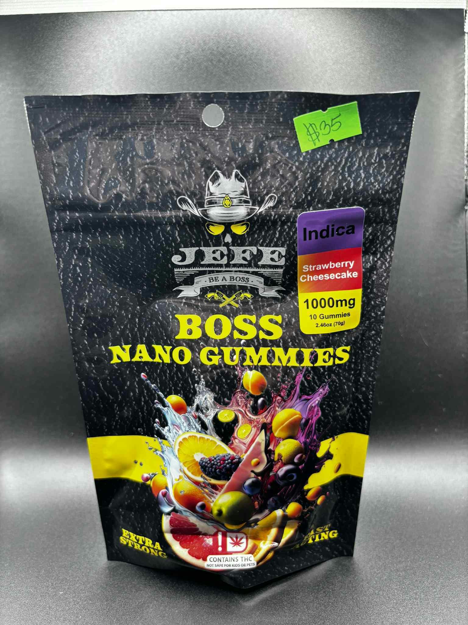 Jefe Boss Nano Gummies - Strawberry Cheesecake - 1000mg Pack