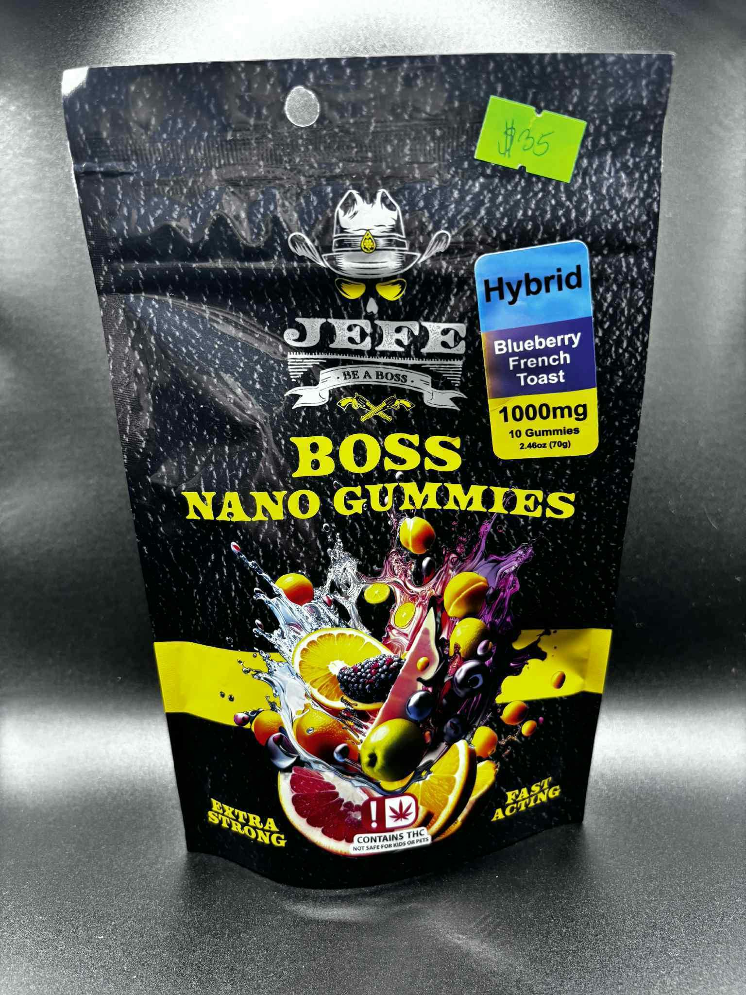Jefe Boss Nano Gummies - Blueberry French Toast - 1000mg Pack