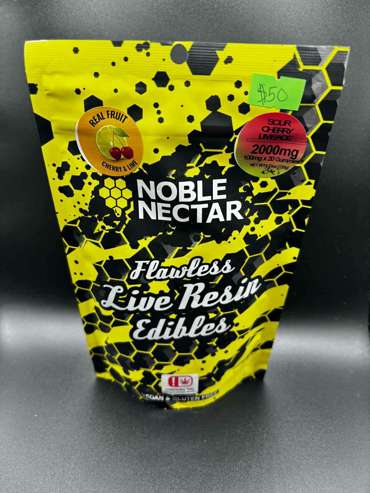 Sour Cherry Limeade 2000mg LIVE Resin Gummies (20 of 100mg)