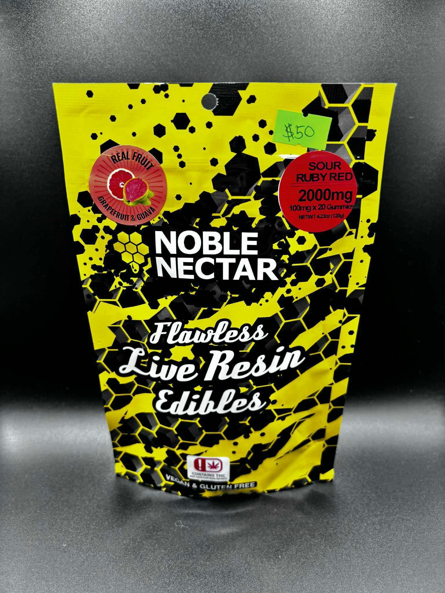 Sour Ruby Red 2000mg LIVE Resin Gummies (20 of 100mg)