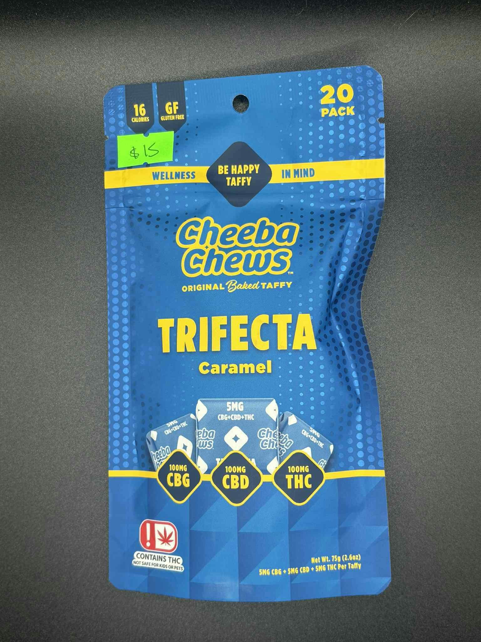 Trifecta, Be Happy Caramel Taffy [CBG+CBD+THC]