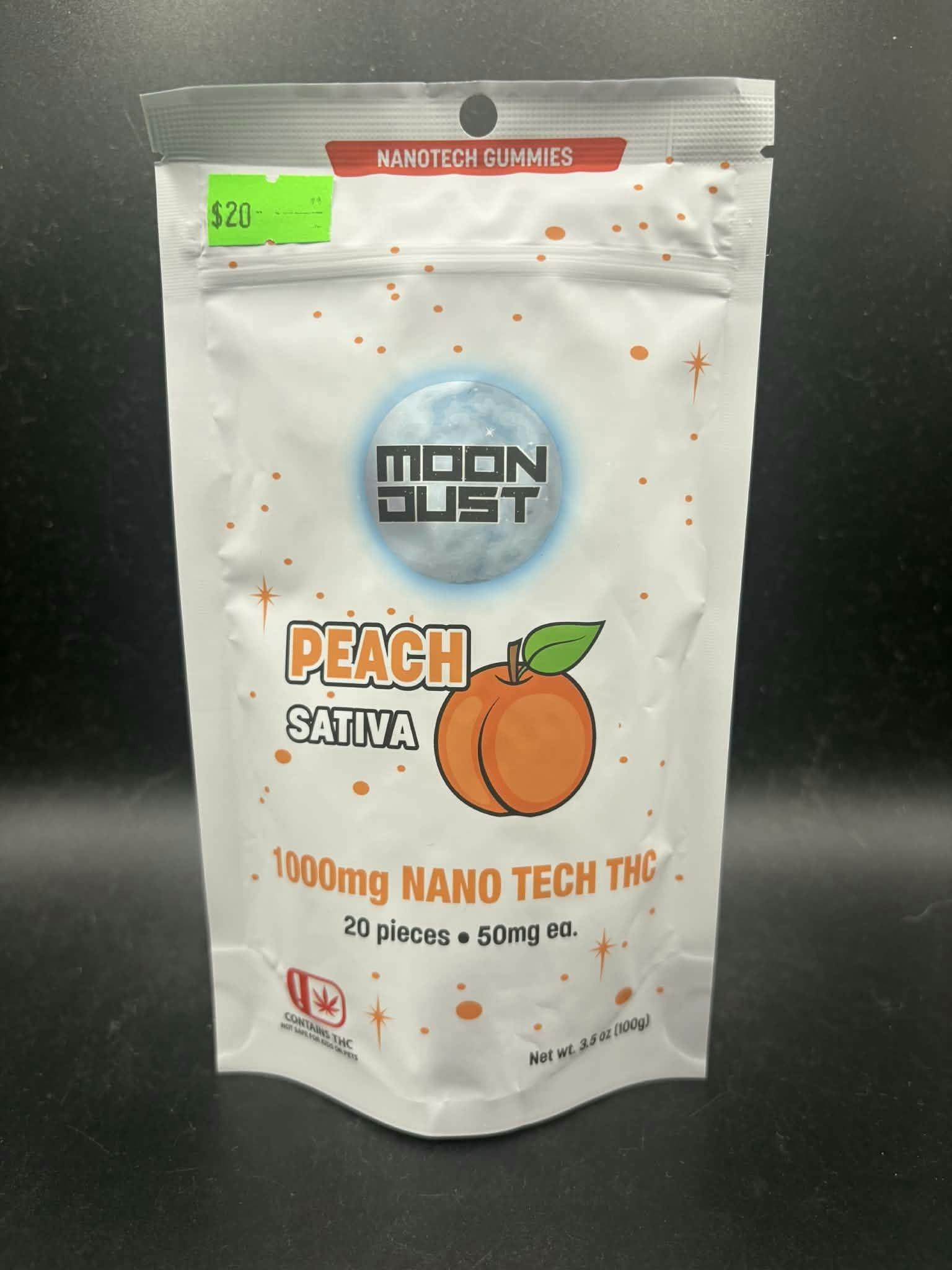 Moon Dust | Peach Nano Gummies | 1000mg | 20ct | 50mg/ea