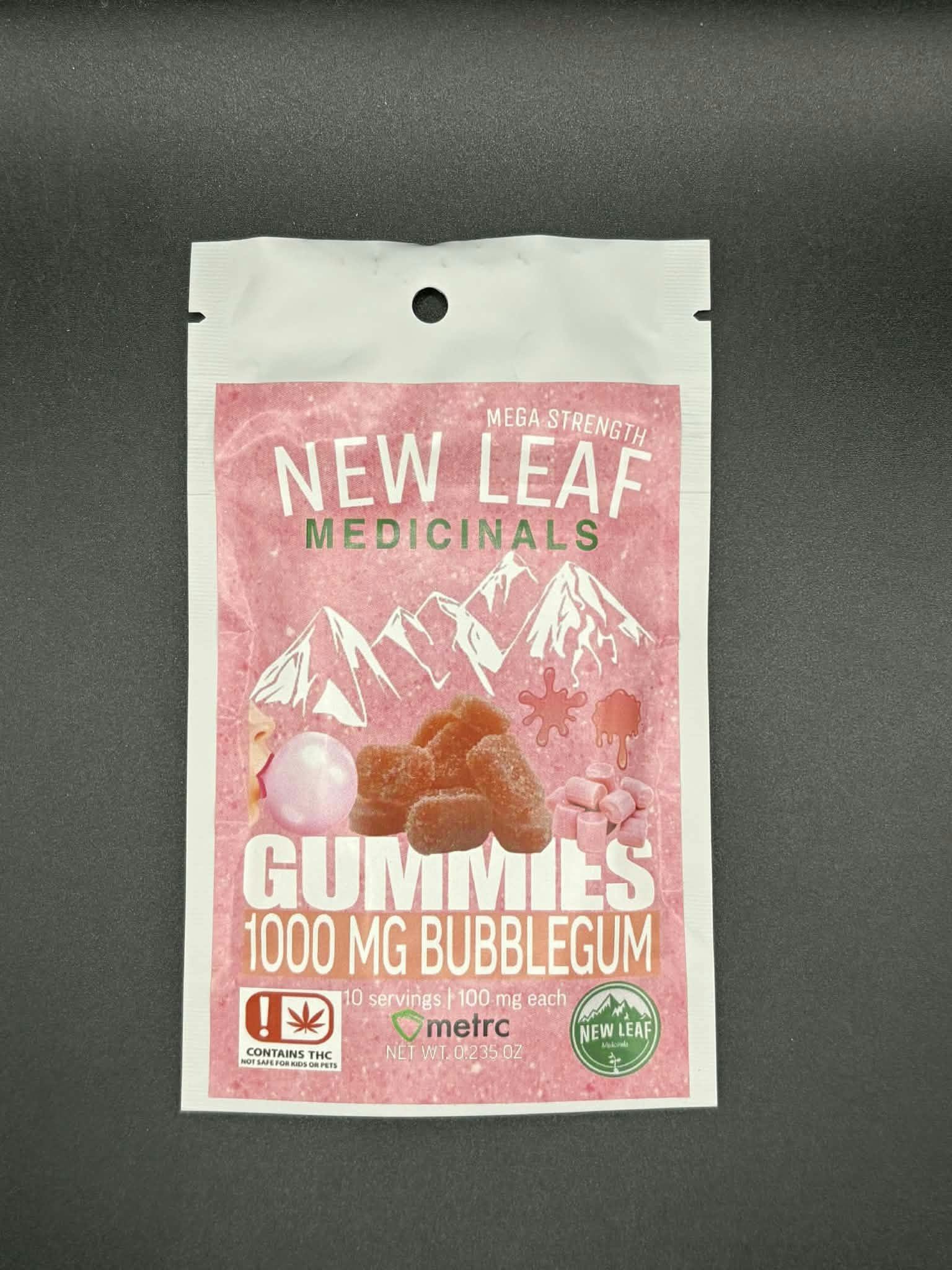 New Leaf Gummies - 1000mg Bubble Gum