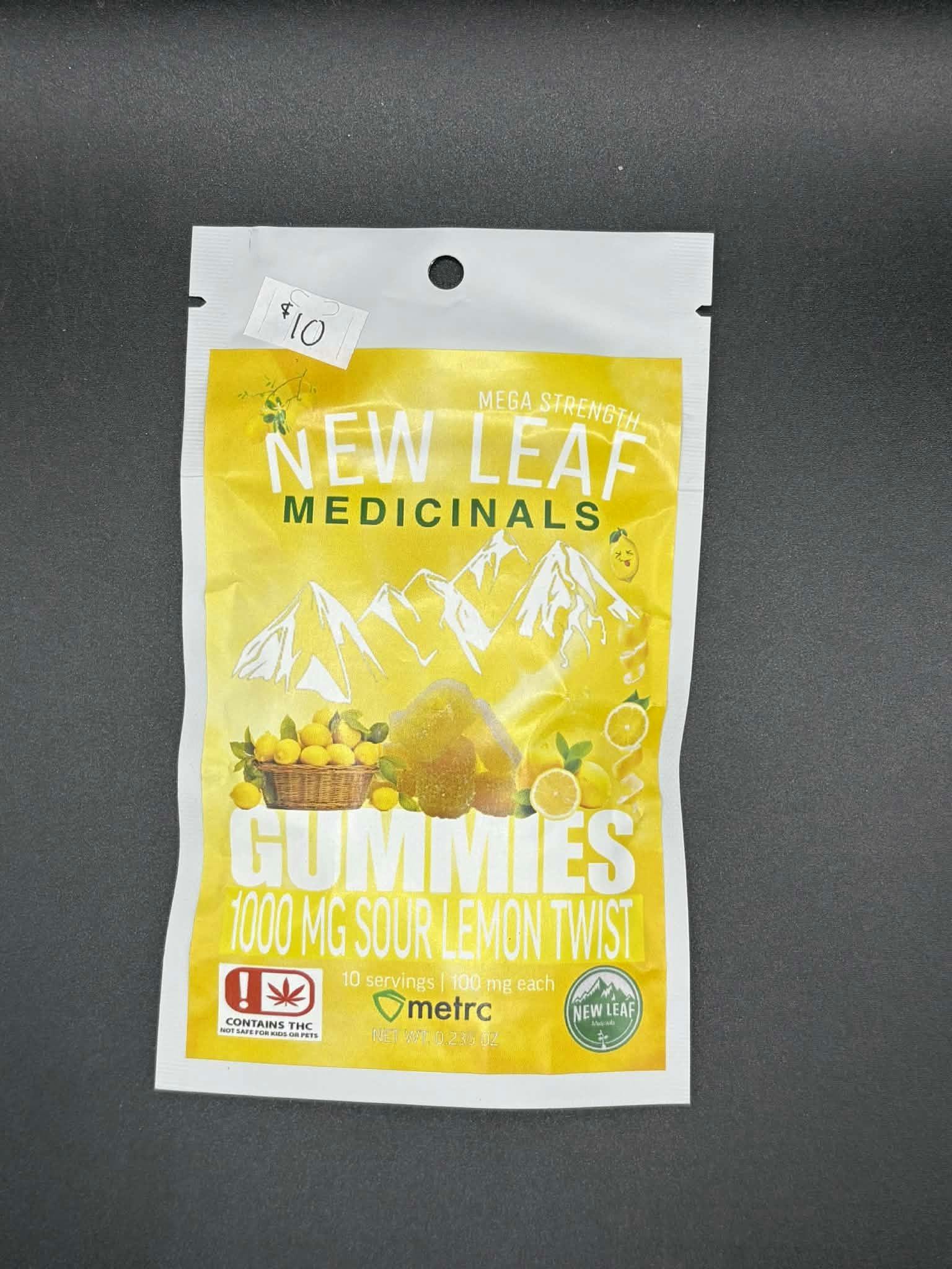 New Leaf Gummies - 1000mg Sour Lemon Twist