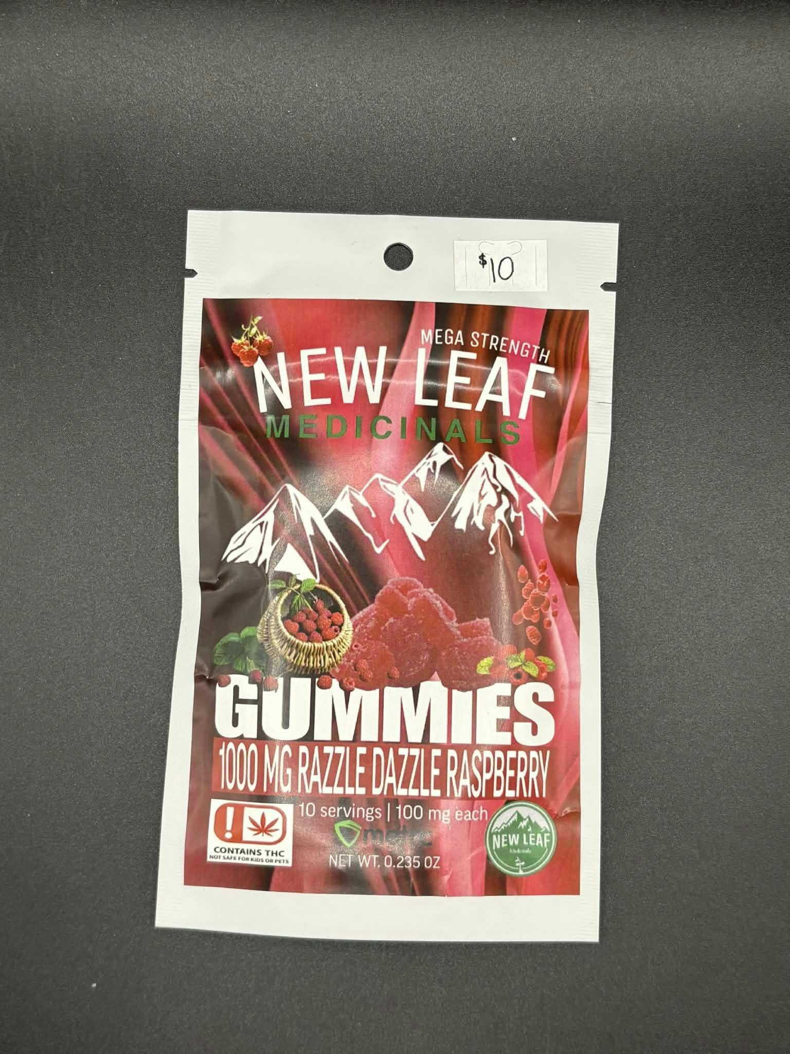 New Leaf Gummies - 1000mg Razzle Dazzle Raspberry