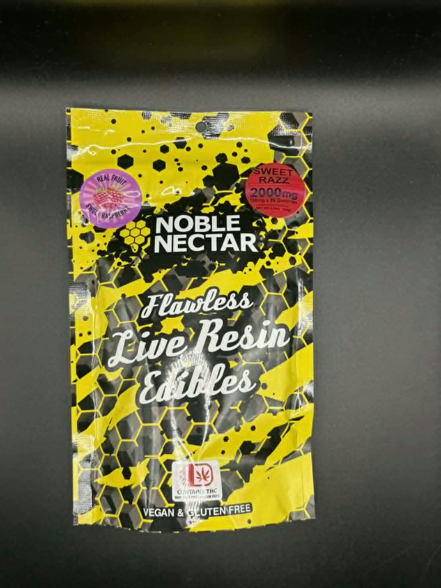 Noble Nectar Live Resin Gummies - Sweet Razz - 2000MG