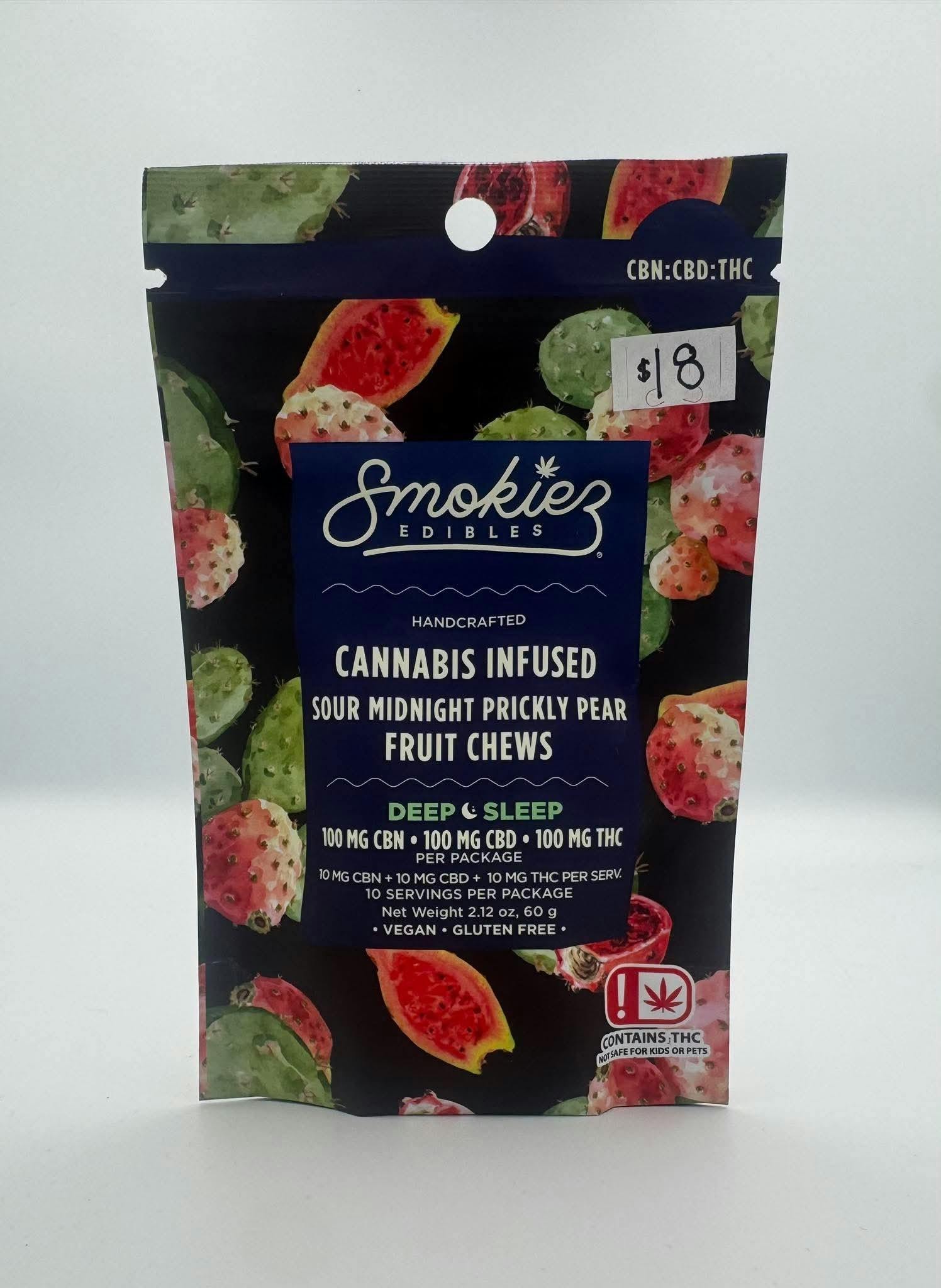 Sour Midnight Prickly Pear 1:1:1 THC:CBD:CBN Gummies | 10ct | 10mg/ea
